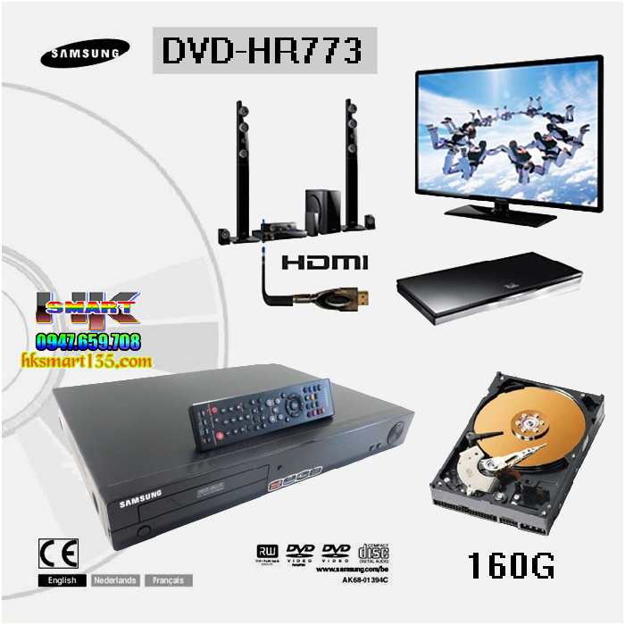 Đầu ghi HDD 160GB- Model: SAMSUNG DVD-E360/XV