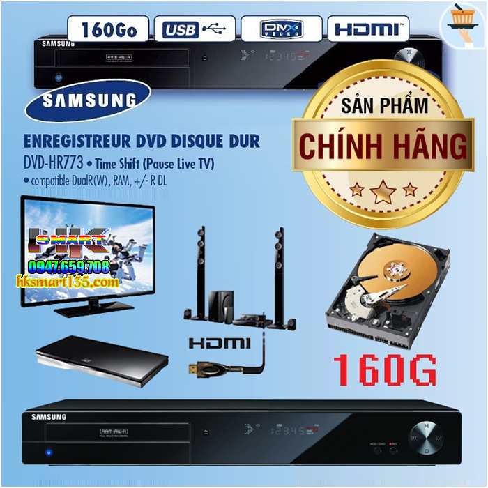 Đầu ghi HDD 160GB- Model: SAMSUNG DVD-E360/XV