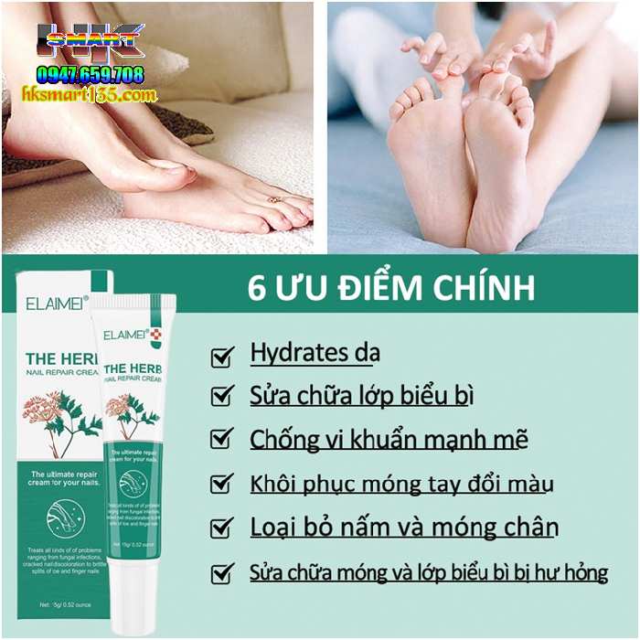The Herb Elaimei 20gr- Kem Đặc Hiệu Loại Bỏ Nấm Móng Tay Chân