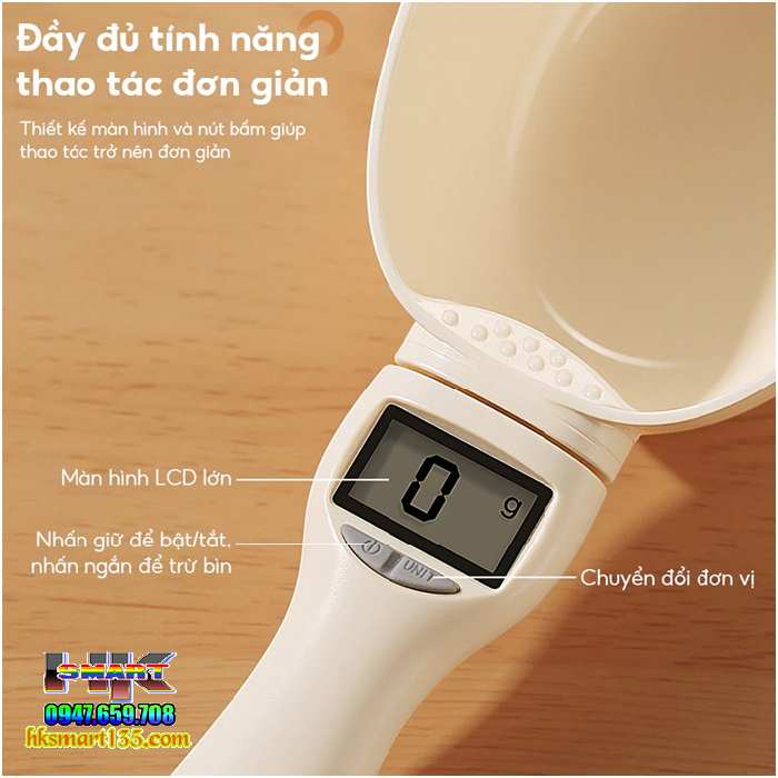 Muỗng Cân Tiểu Li Điện Tử Đa Năng Màn Hình LCD– Cân Đong, Đo Định Lượng