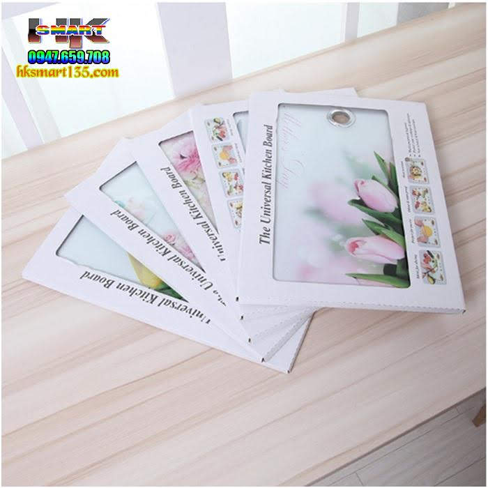 Thớt thủy tinh cường lực họa tiết 3D siêu sạch