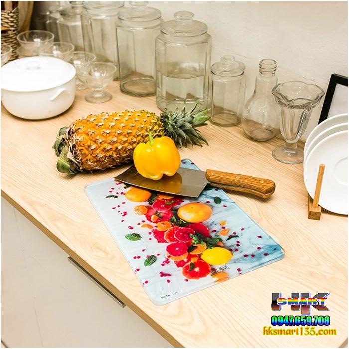 Thớt thủy tinh cường lực họa tiết 3D