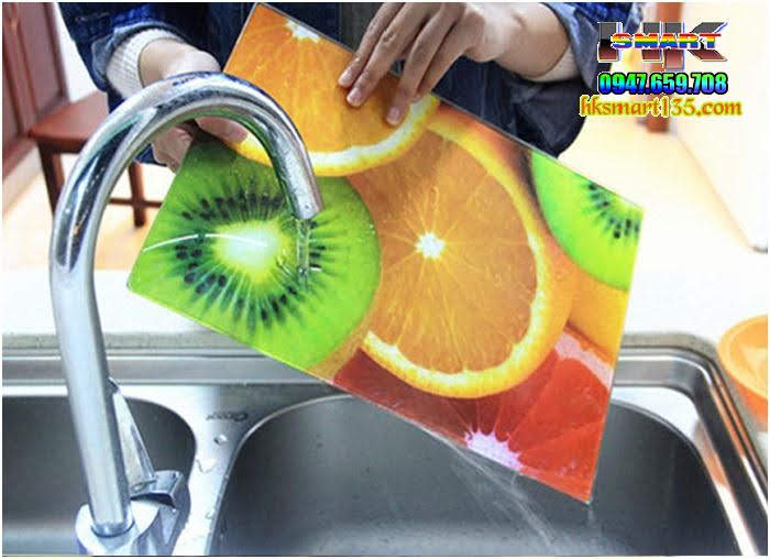 Thớt thủy tinh cường lực họa tiết 3D siêu sạch