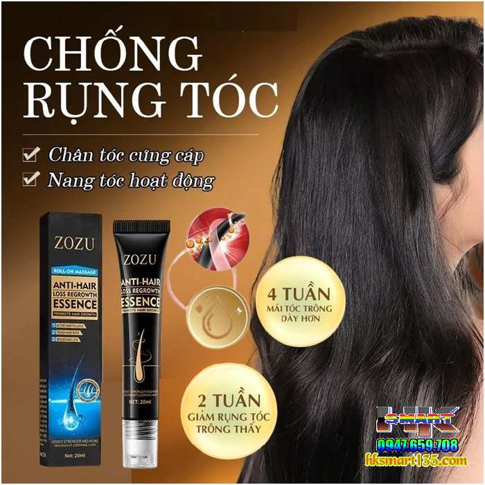 Tinh Chất Kích Thích Mọc Tóc Zozu 20ml Ngăn Ngừa Gãy Rụng Hỗ Trợ Nuôi Dưỡng Phục Hồi Tóc Hư Tổn