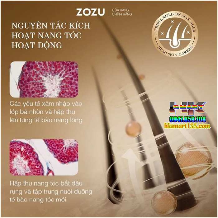 Tinh Chất Kích Thích Mọc Tóc Zozu 20ml Ngăn Ngừa Gãy Rụng Hỗ Trợ Nuôi Dưỡng Phục Hồi Tóc Hư Tổn