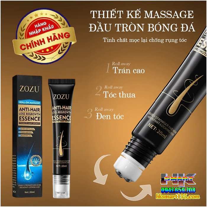 Tinh Chất Kích Thích Mọc Tóc Zozu 20ml Ngăn Ngừa Gãy Rụng Hỗ Trợ Nuôi Dưỡng Phục Hồi Tóc Hư Tổn