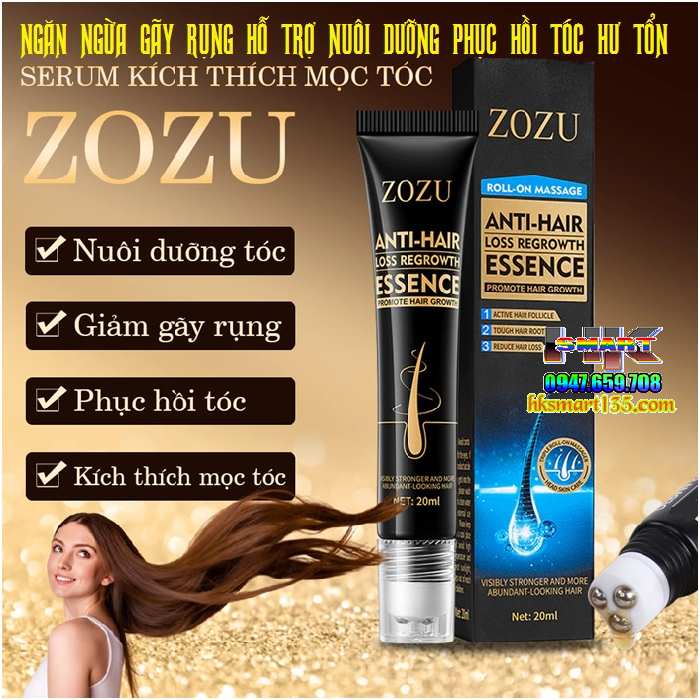 Tinh Chất Kích Thích Mọc Tóc Zozu 20ml Ngăn Ngừa Gãy Rụng Hỗ Trợ Nuôi Dưỡng Phục Hồi Tóc Hư Tổn