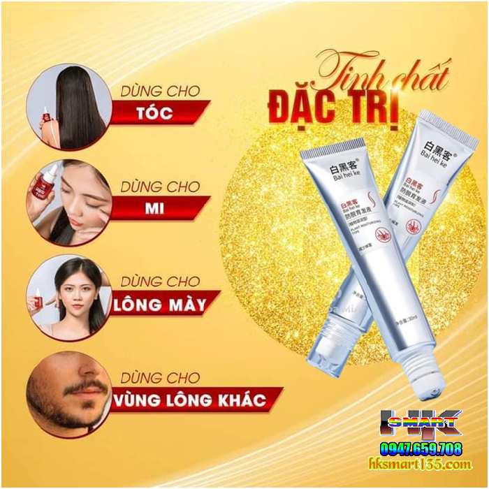 Tinh Chất Ngăn Rụng Tóc Kích Thích Mọc Tóc Bai Hei Ke Dạng Lăn Dễ Sử Dụng