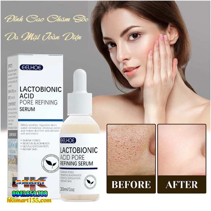 Tinh Chất Sửa Chữa Thu Nhỏ Lỗ Chân Lông, Dưỡng Ẩm Nuôi Dưỡng Da Mặt Mềm Mịn- Lactobionic Hyaluronic Acid 30ml