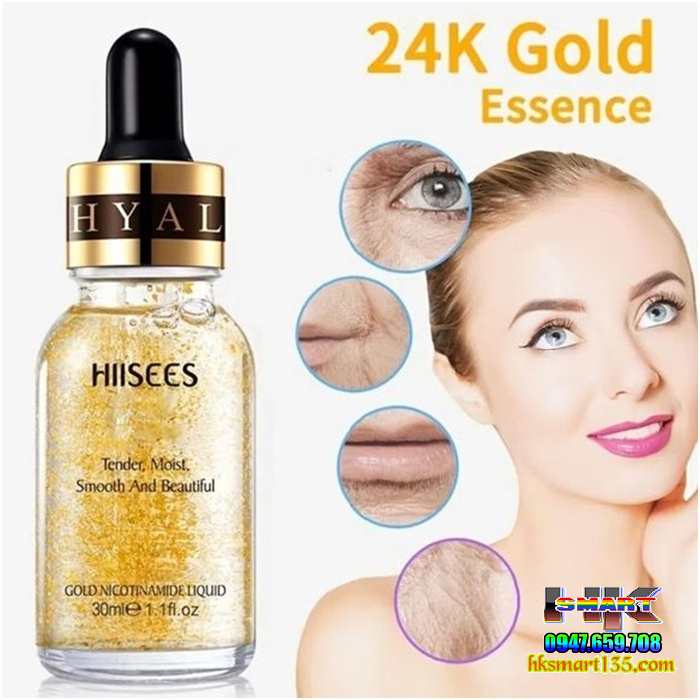 Tinh chất vàng dưỡng trắng da Gold 24k HIISEES 30ml
