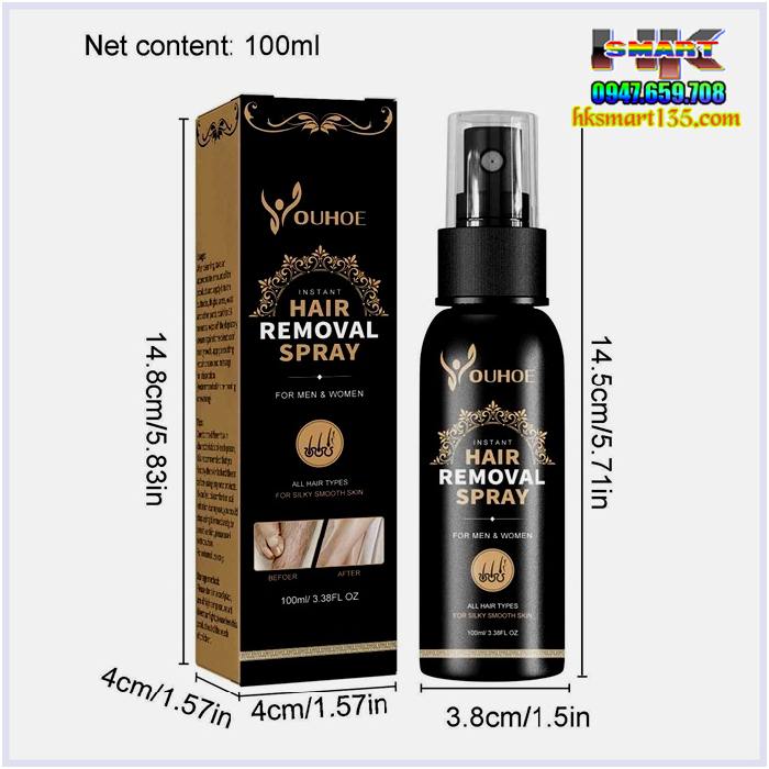 Tinh Chất Xịt Tẩy Lông Toàn Thân OUHOE 100ml