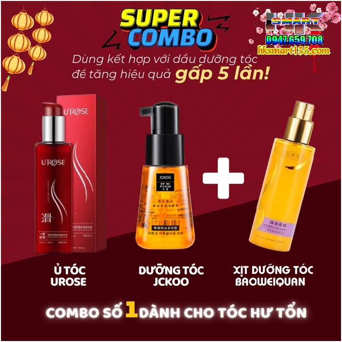 Tinh Dầu Dưỡng Tóc Giúp Tóc Mềm Mượt Phục Hồi Hư Tổn Baoweiquan 100ml