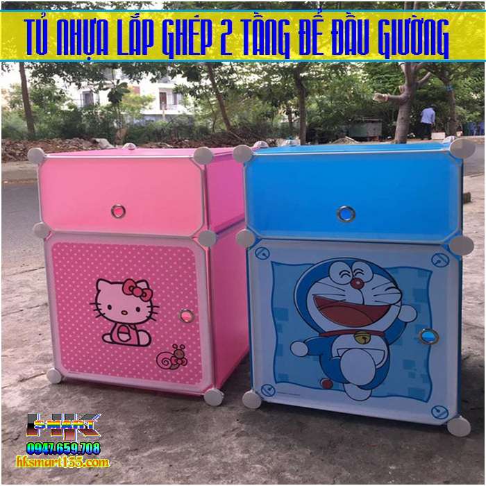 Tủ nhựa lắp ghép 2 tầng