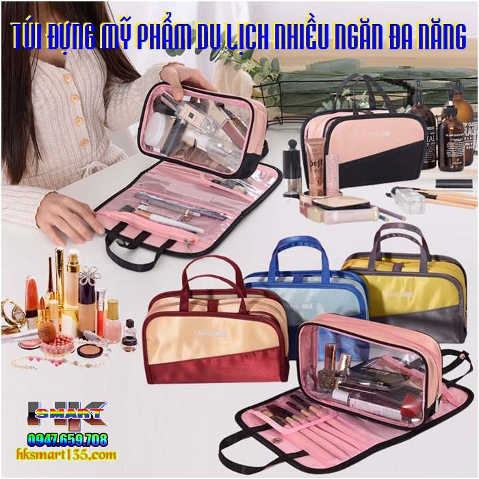 Túi đựng mỹ phẩm du lịch nhiều ngăn