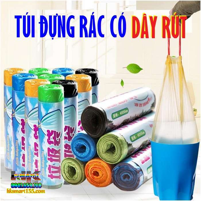 Túi đựng rác có dây rút tiện dụng