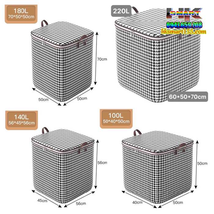 Túi đựng chăn màn, quần áo dung tích lớn