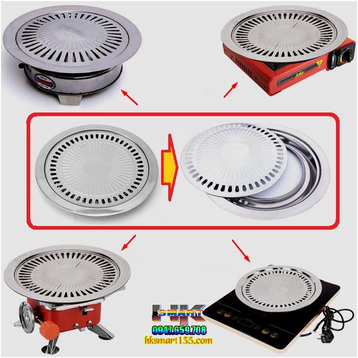 Vỉ nướng inox dùng cho bếp gas, điện, hồng ngoại