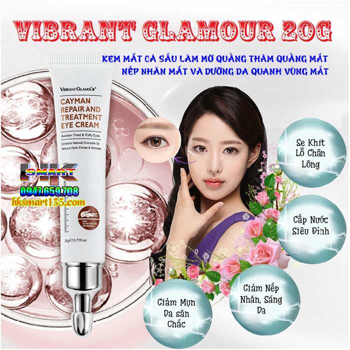 Kem Cá Sấu Dưỡng Ẩm Giảm Thâm Bọng Mắt Chống Lão Hóa 20g