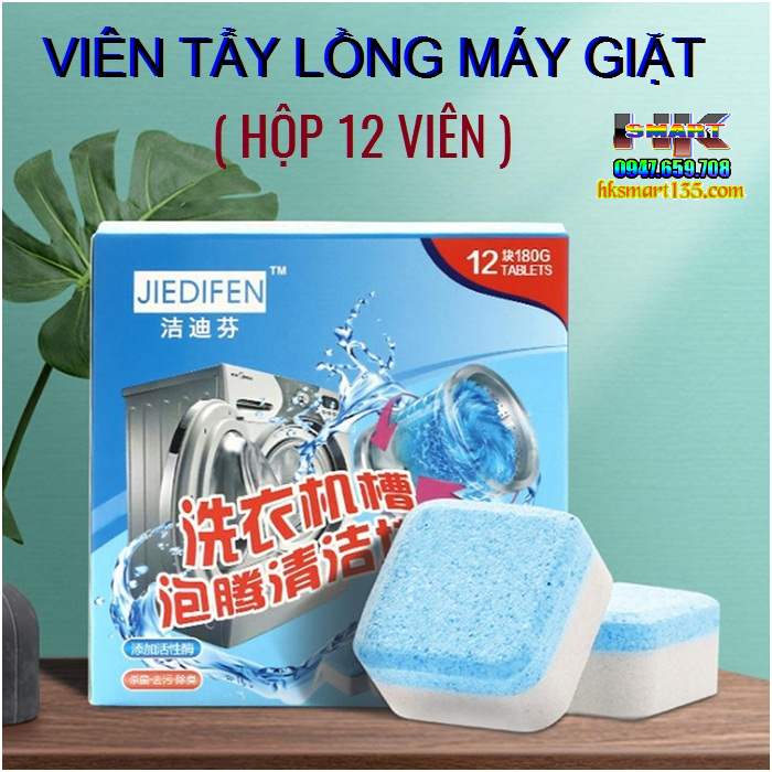 Viên Tẩy Lồng Máy Giặt Hộp 12 Viên