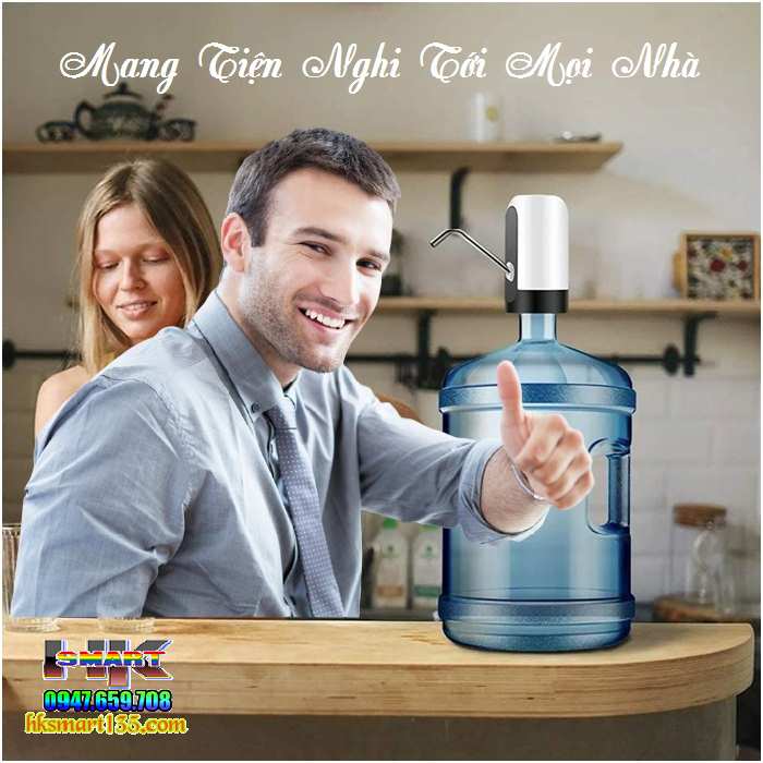 Vòi Bơm Hút Bình Nước Bình Rượu Tự Động Tích Điện Sạc USB