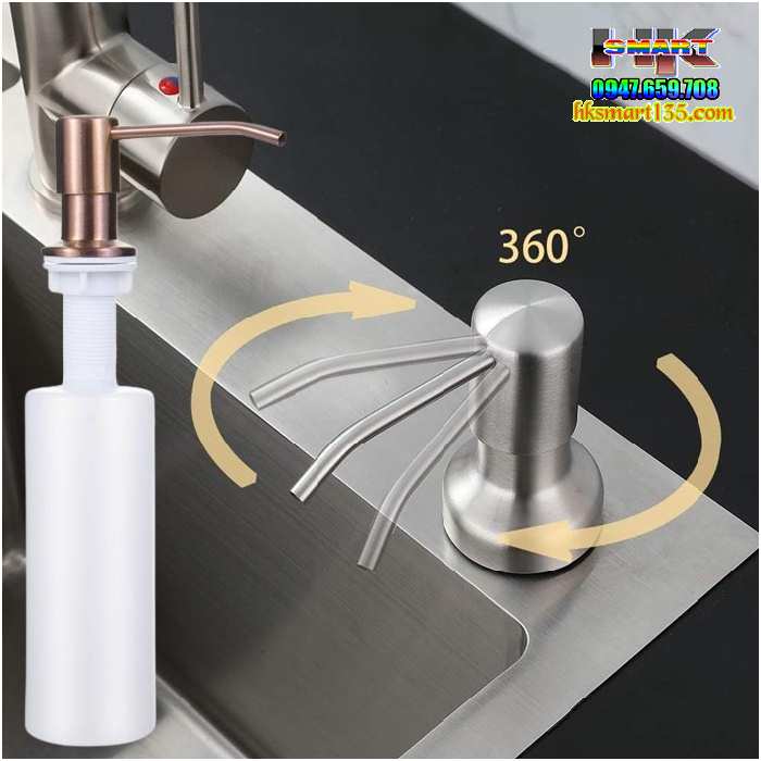 Bộ vòi bơm xịt nước rửa chén gắn bồn kèm bình 30ml