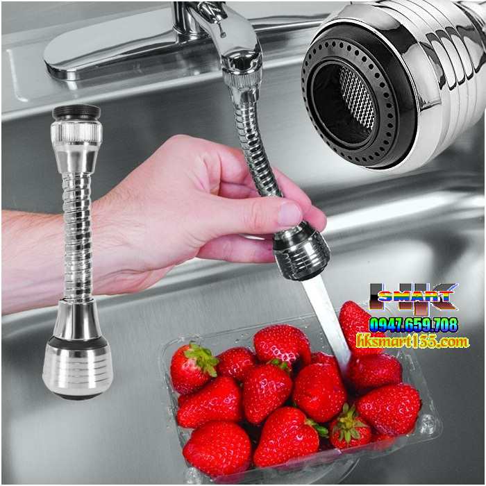 Vòi rửa tăng áp Turbo Flex 360 độ