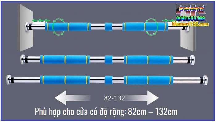 Xà Đơn Treo Tường Gắn Cửa