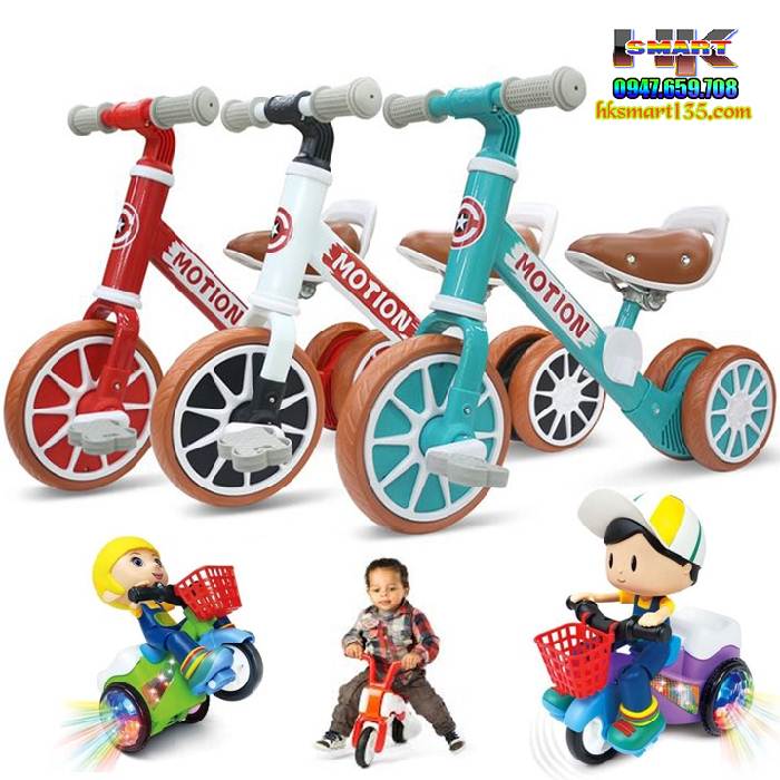 Xe Chòi chân 3 bánh kiêm xe đạp Motion