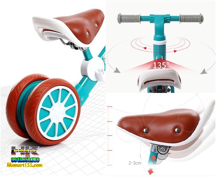 Xe Chòi chân 3 bánh kiêm xe đạp Motion