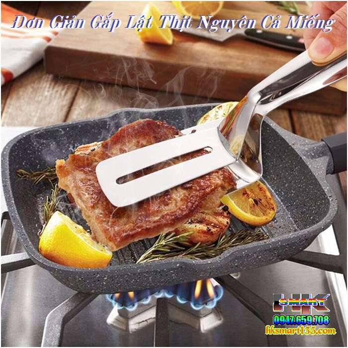 Xẻng Inox Kẹp Gắp Nóng Đồ Chiên-Rán-Nường