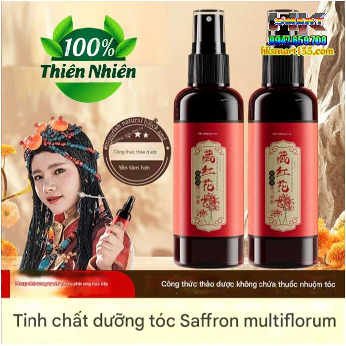 Xịt Dưỡng Tóc Đen Nghệ Tây Giúp Phục Hồi Tóc Hư Tổn Cải Thiện Bạc Tóc