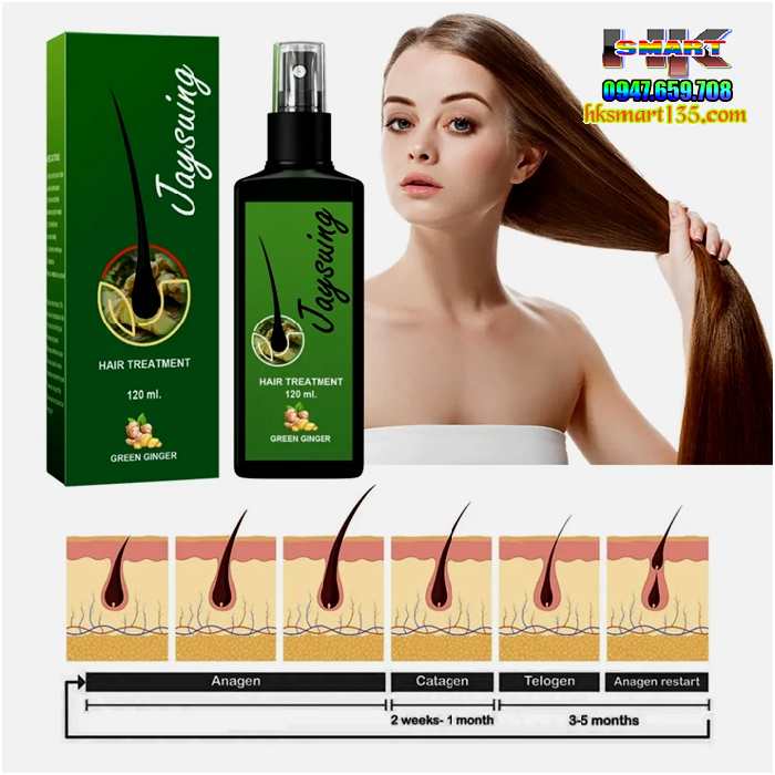 Xịt Dưỡng Kích Thích Mọc Tóc Jaysuing 120ml Tinh Chất Gừng