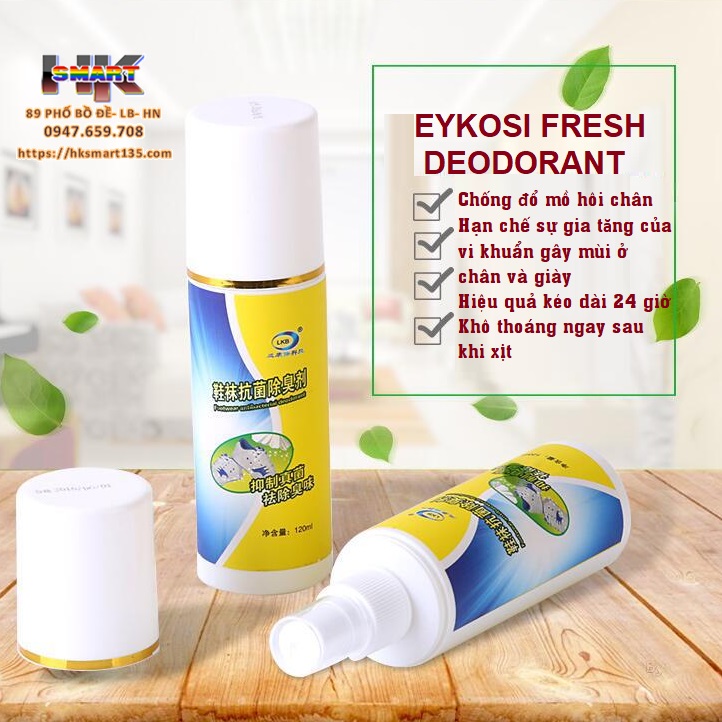 Khử mùi hôi chân Eykosi Fresh Deodorant