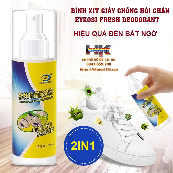 Khử mùi hôi chân Eykosi Fresh Deodorant
