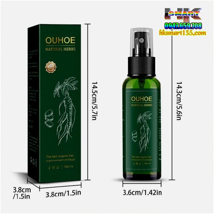 Xịt mọc tóc tinh chất Nhân Sâm giúp tóc đen Ouhoe 100ml