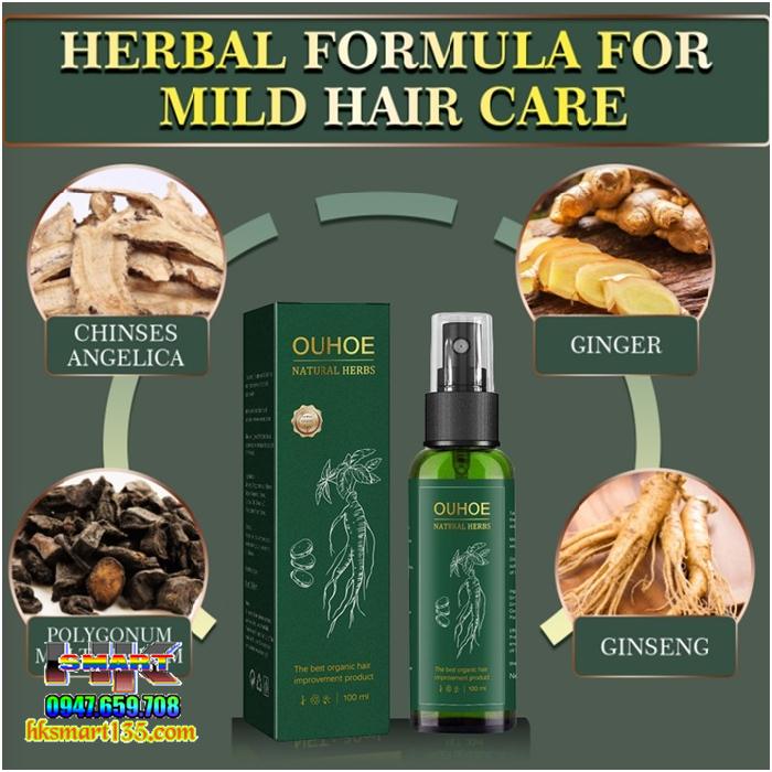 Xịt mọc tóc tinh chất Nhân Sâm giúp tóc đen Ouhoe 100ml