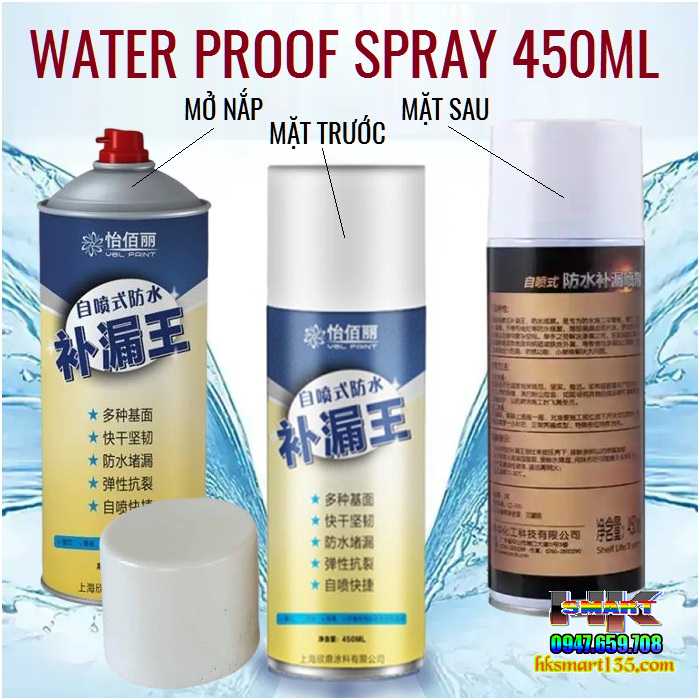 Bình sơn xịt nano chống thấm dột Water Froof Spray 450ml