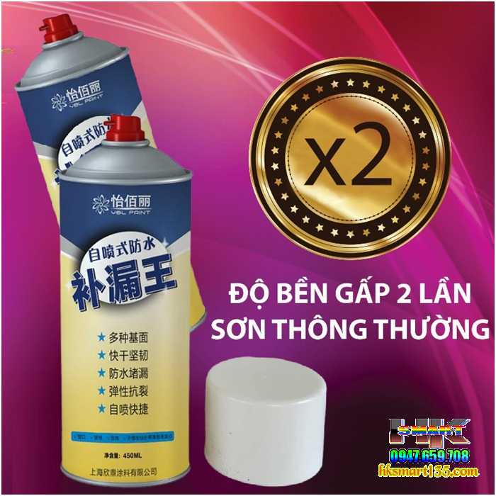 Bình sơn xịt nano chống thấm dột Water Froof Spray 450ml 