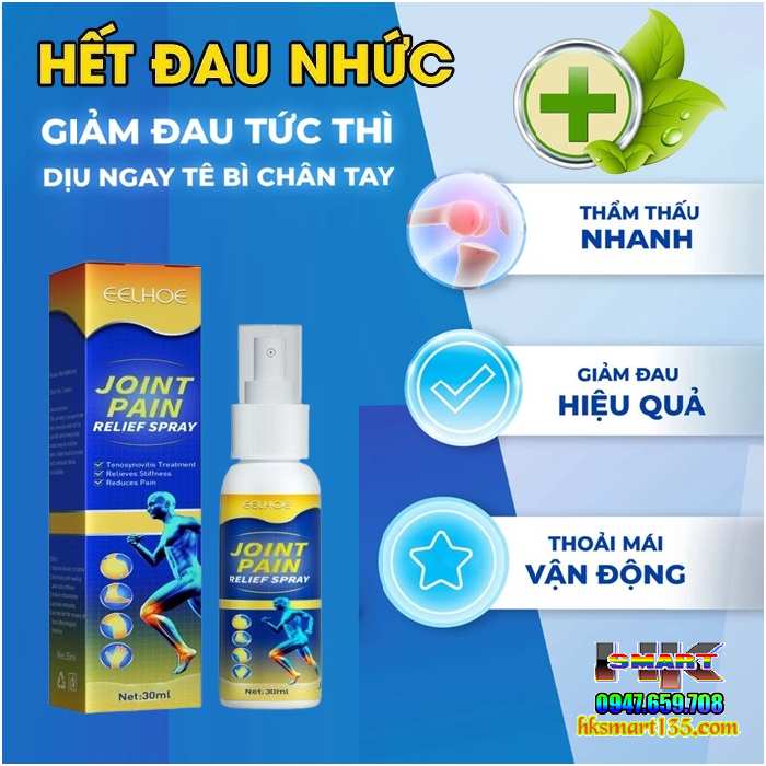 Xịt Thảo Dược Xoa Bóp Giảm Đau Xương Khớp Xuyên Khung & Ngải Cứu 60ml