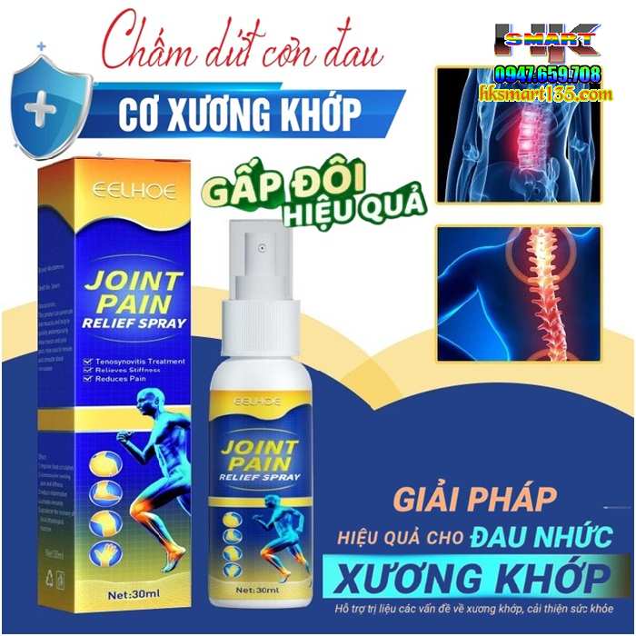 Xịt Thảo Dược Xoa Bóp Giảm Đau Xương Khớp Xuyên Khung & Ngải Cứu 60ml
