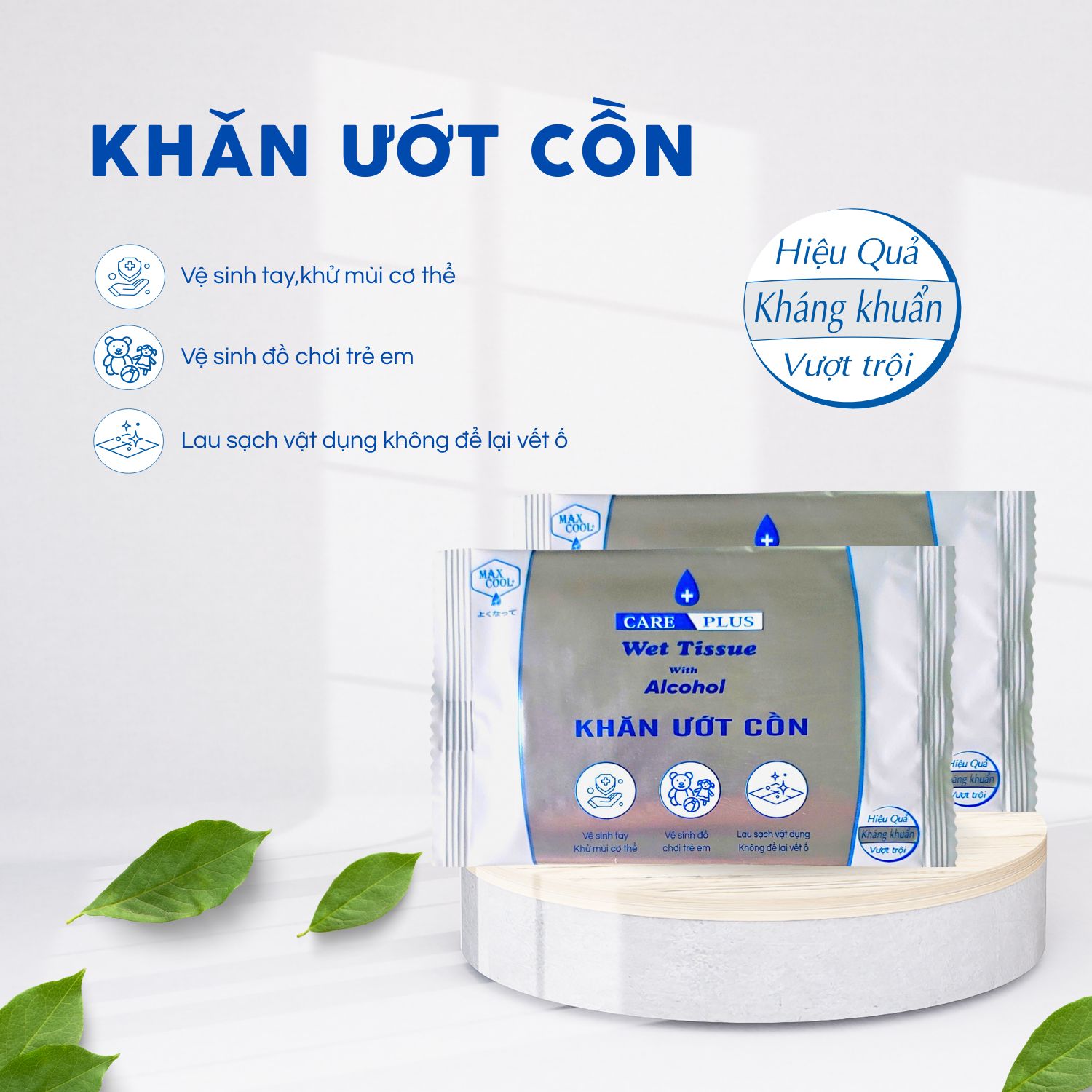 Khăn ướt cồn tiện lợi