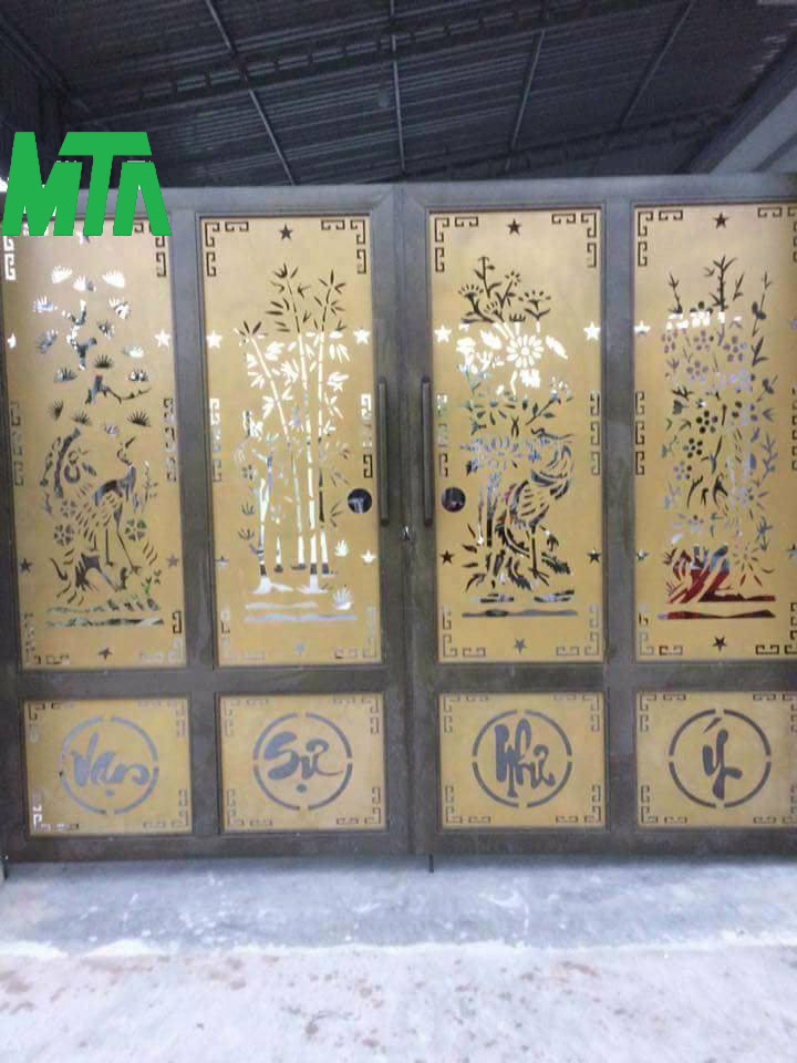 cổng cửa tùng cúc trúc mai