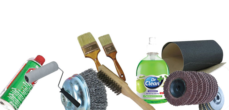 Vật tư, dụng cụ làm sạch