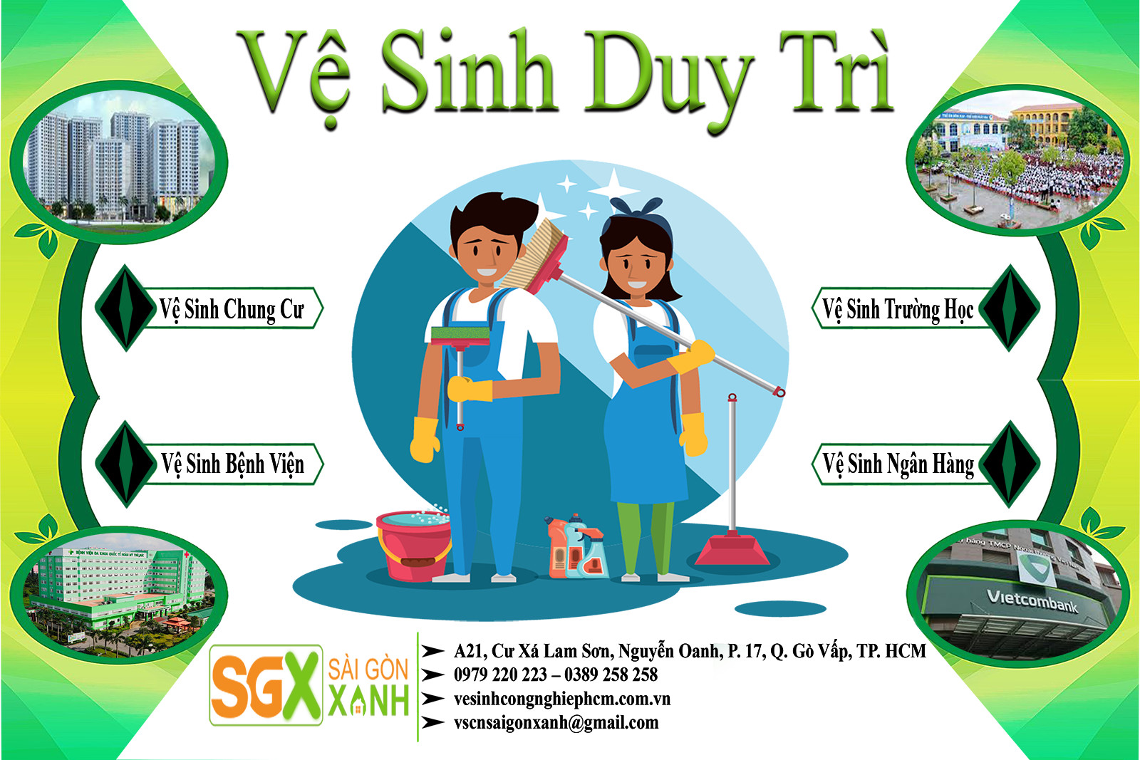 Dịch vụ vệ sinh duy trì giá rẻ - chuyên nghiệp - uy tín tại SGX