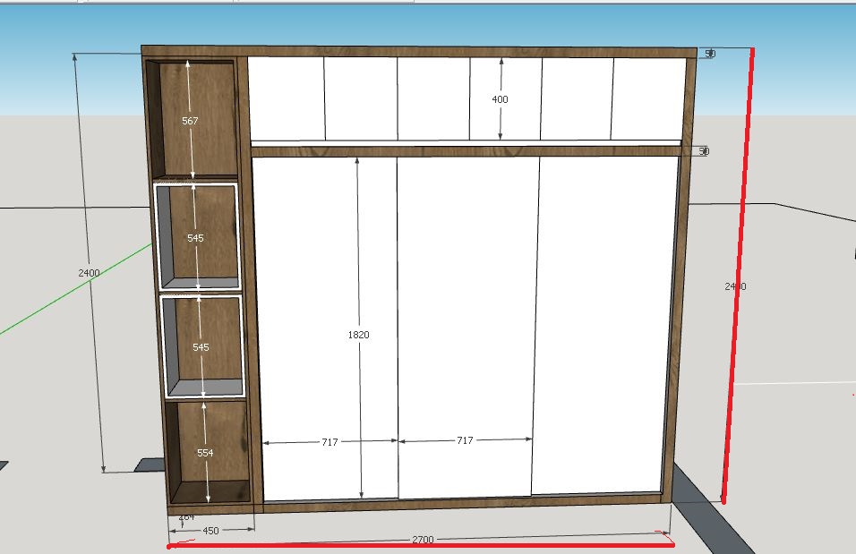 cách đó tính tiền tủ quần áo