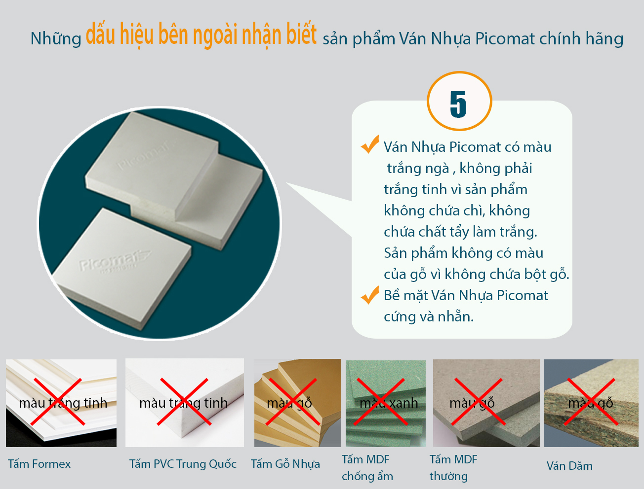 cách nhận biết ván nhựa picomat