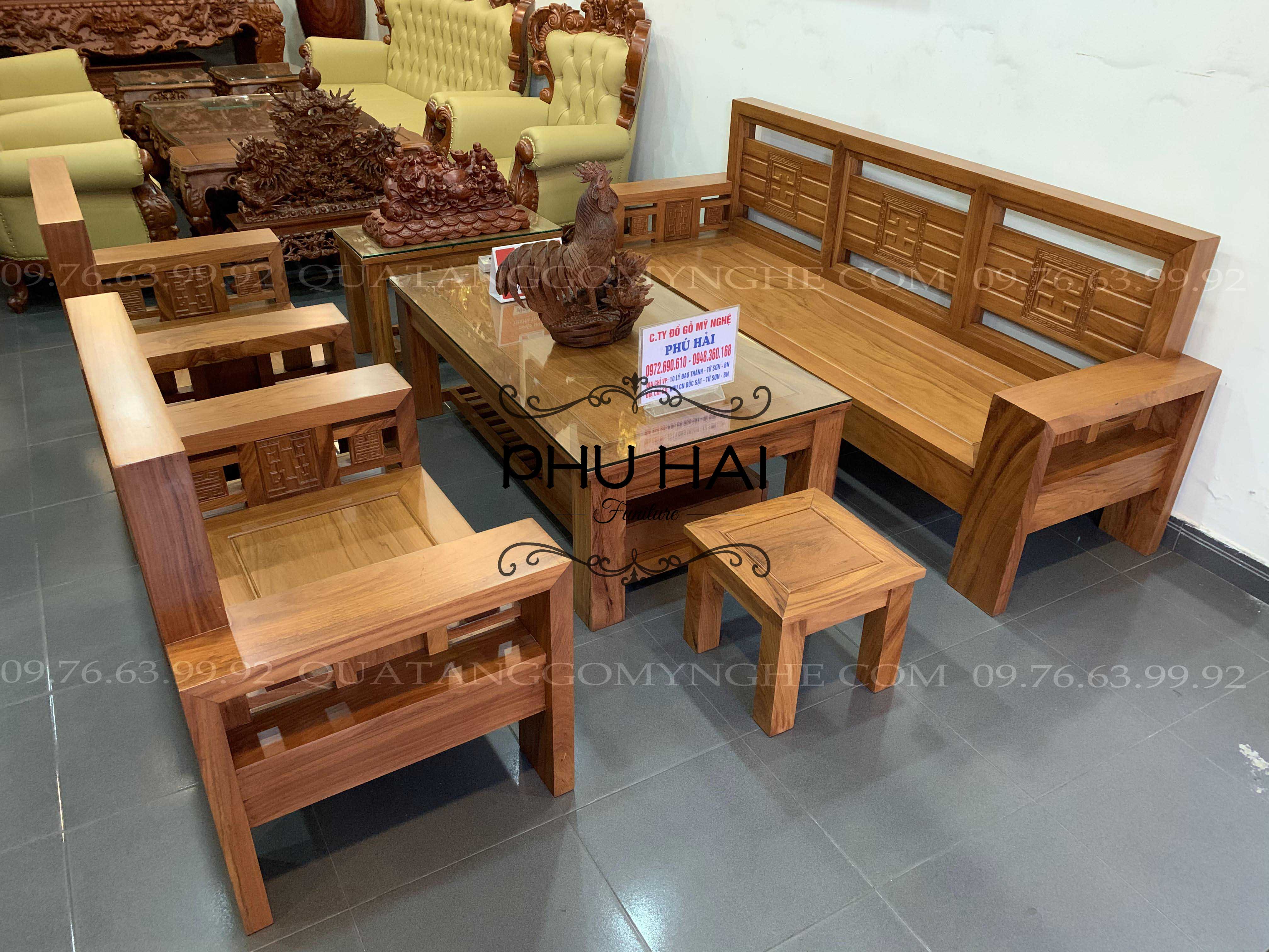 Bộ Bàn Ghế Gỗ Hộp Đơn Giản Hiện Đại