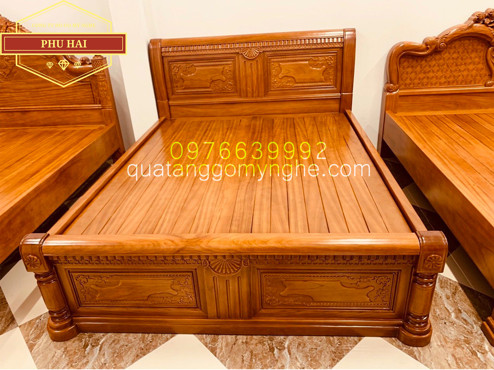 Giường Ngủ Gỗ Giá Rẻ 1m8 x 2m