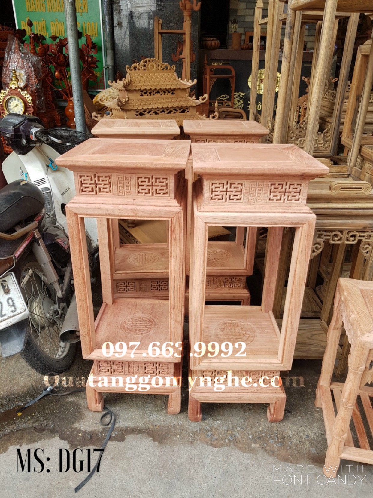Đôn Vuông Gỗ Giá rẻ - DG17