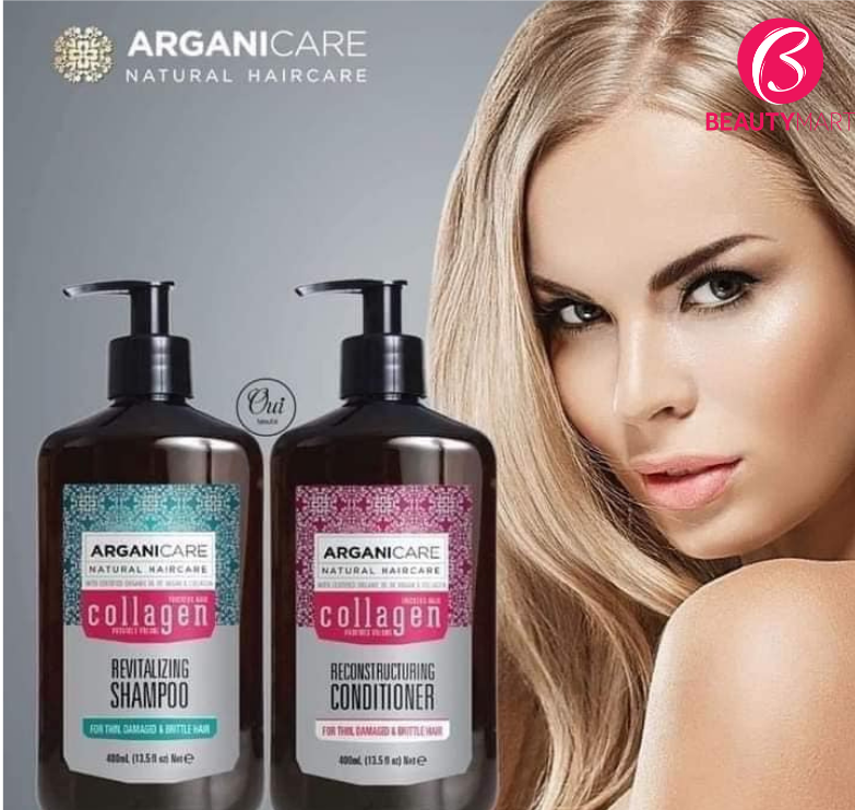 Bộ Dầu Gội Xả Collagen Arganicare Collagen - Pháp